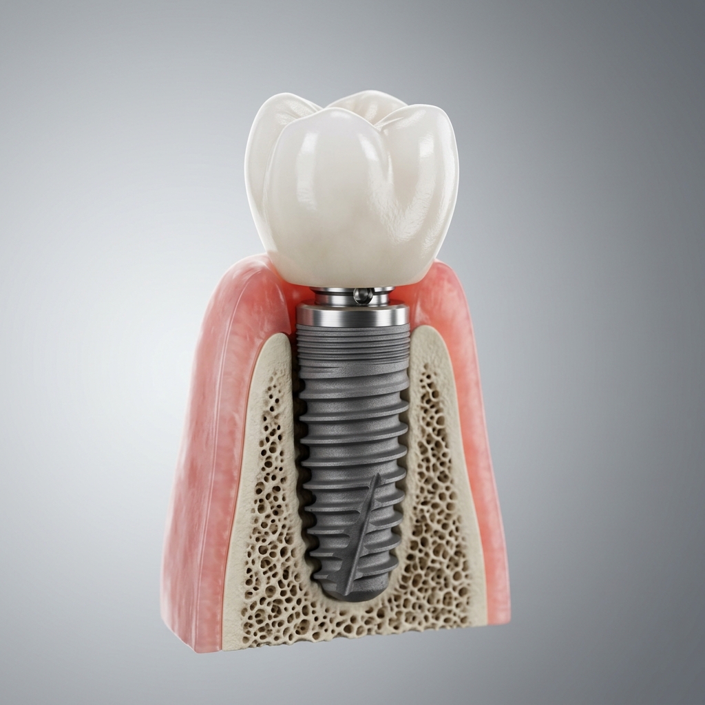 Dental Implant Model Illustration