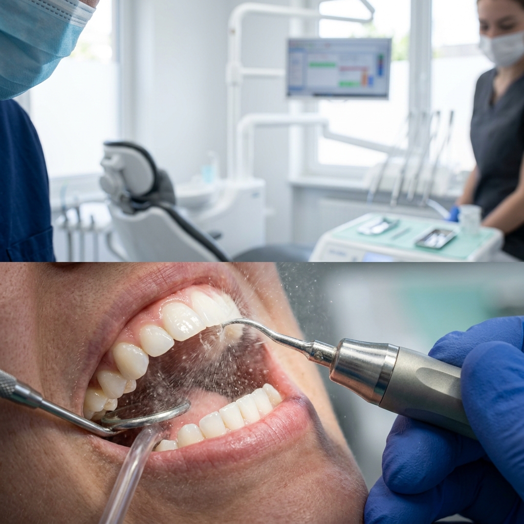 Ultrasonic Teeth Cleaning Setup